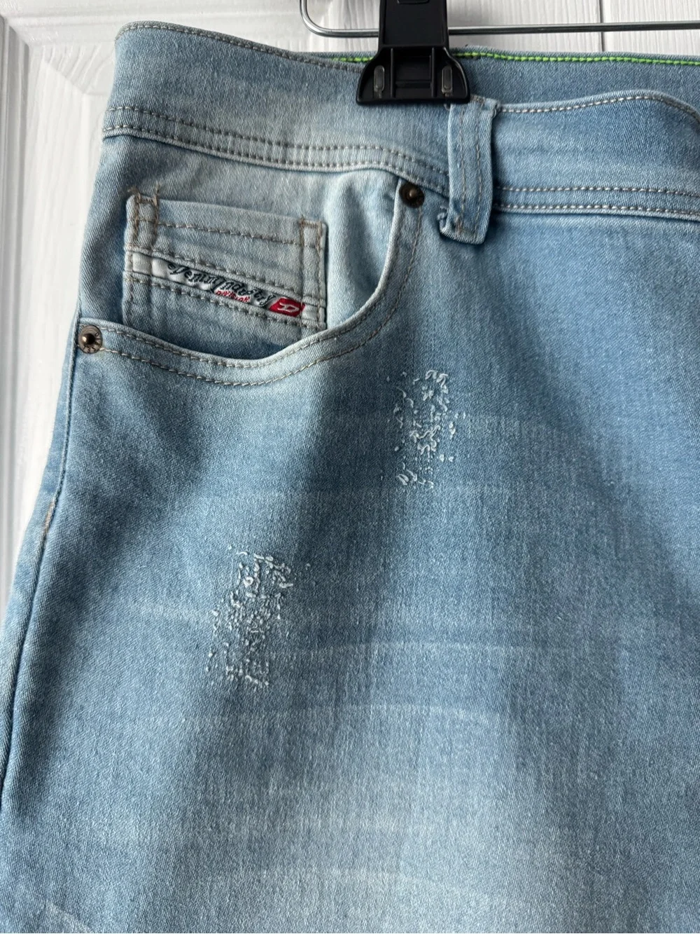 Diesel Light Blue Denim Jeans Straight Fit Cotton 38